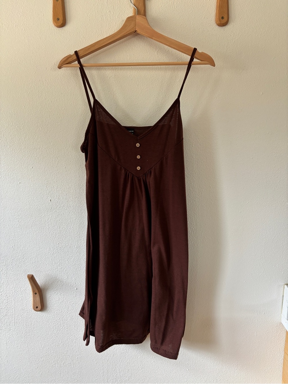Brown Spaghetti Strap Slip Dress